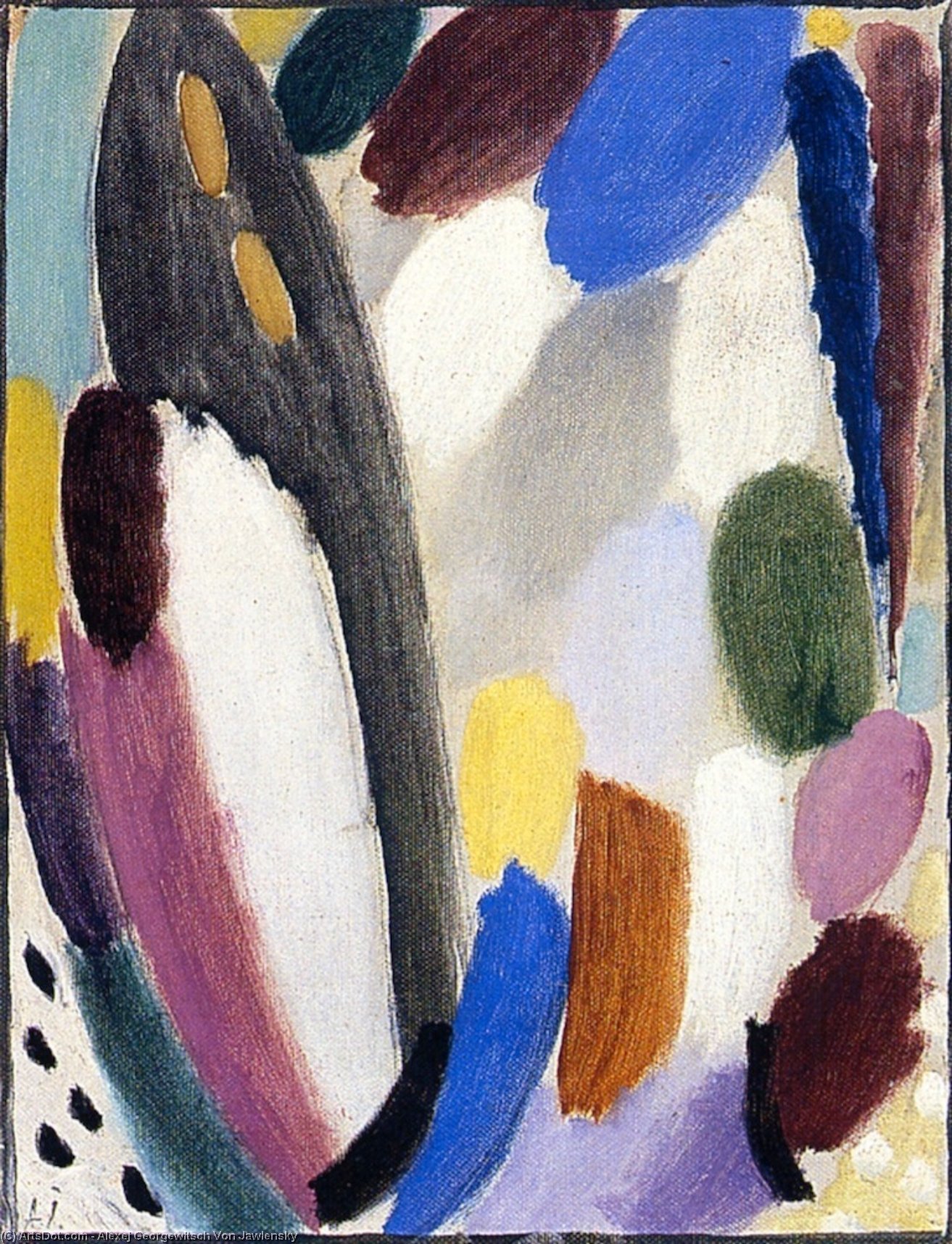 Wikioo.org - The Encyclopedia of Fine Arts - Painting, Artwork by Alexej Georgewitsch Von Jawlensky - Variation: Play of Color