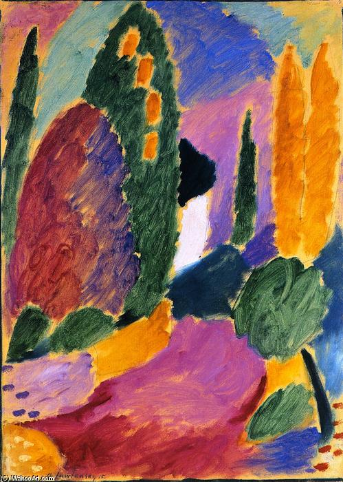 Wikioo.org - The Encyclopedia of Fine Arts - Painting, Artwork by Alexej Georgewitsch Von Jawlensky - Variation: Whitsun Morning (Sunday Group)