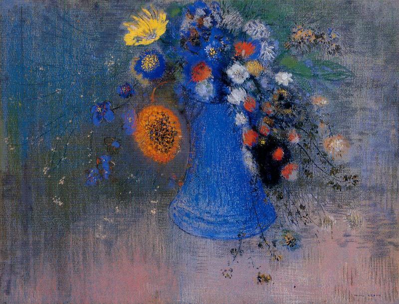 Wikioo.org - The Encyclopedia of Fine Arts - Painting, Artwork by Odilon Redon - Vase of Flowers (8)