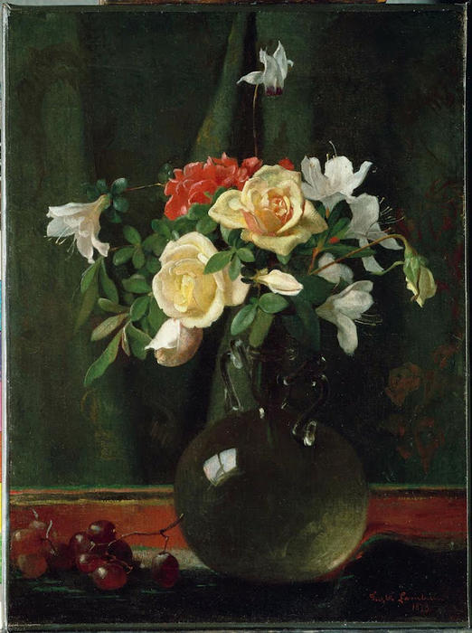 Wikioo.org - The Encyclopedia of Fine Arts - Painting, Artwork by George Cochran Lambdin - Vase of Flowers