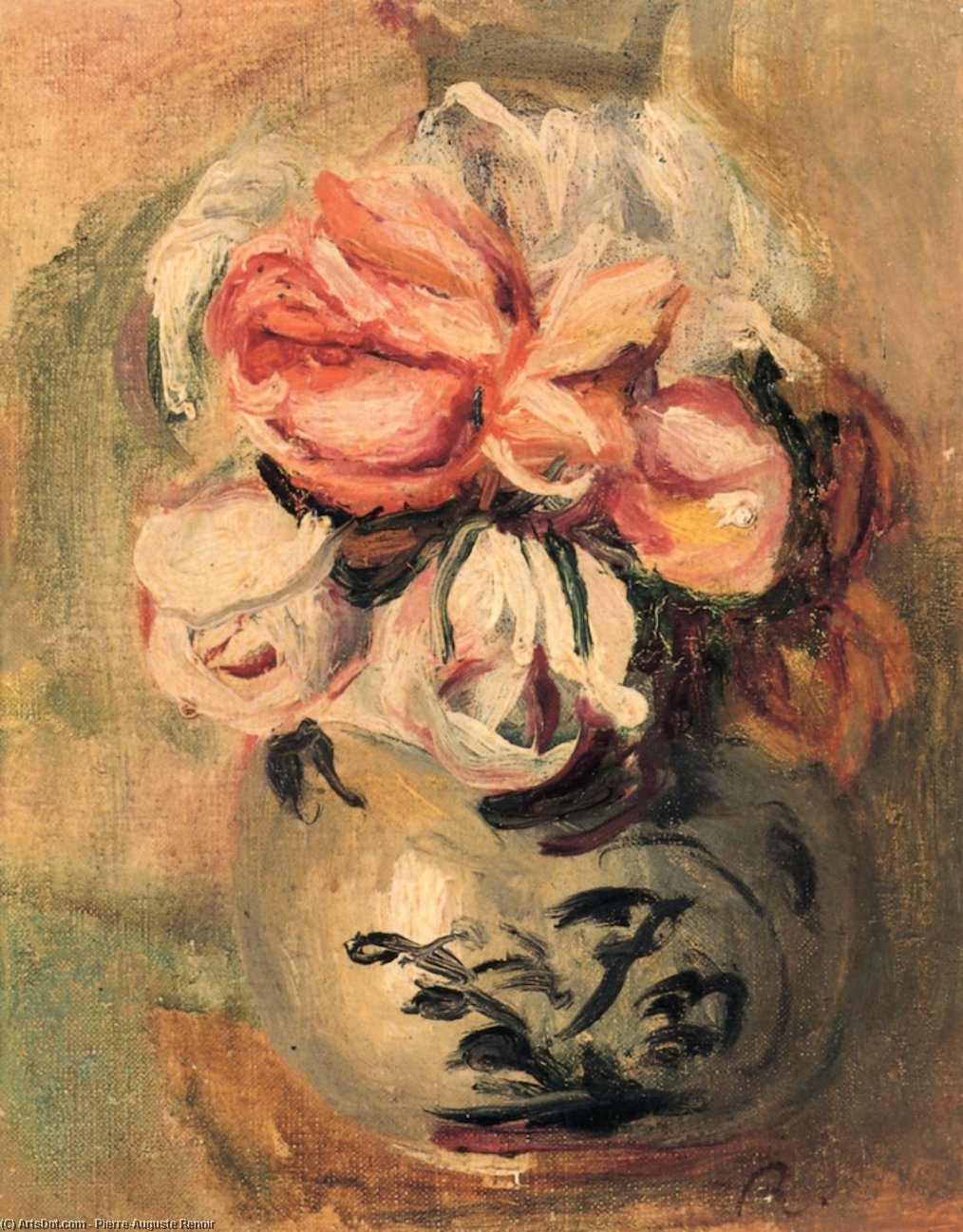 Wikioo.org - สารานุกรมวิจิตรศิลป์ - จิตรกรรม Pierre-Auguste Renoir - Vase of Flowers