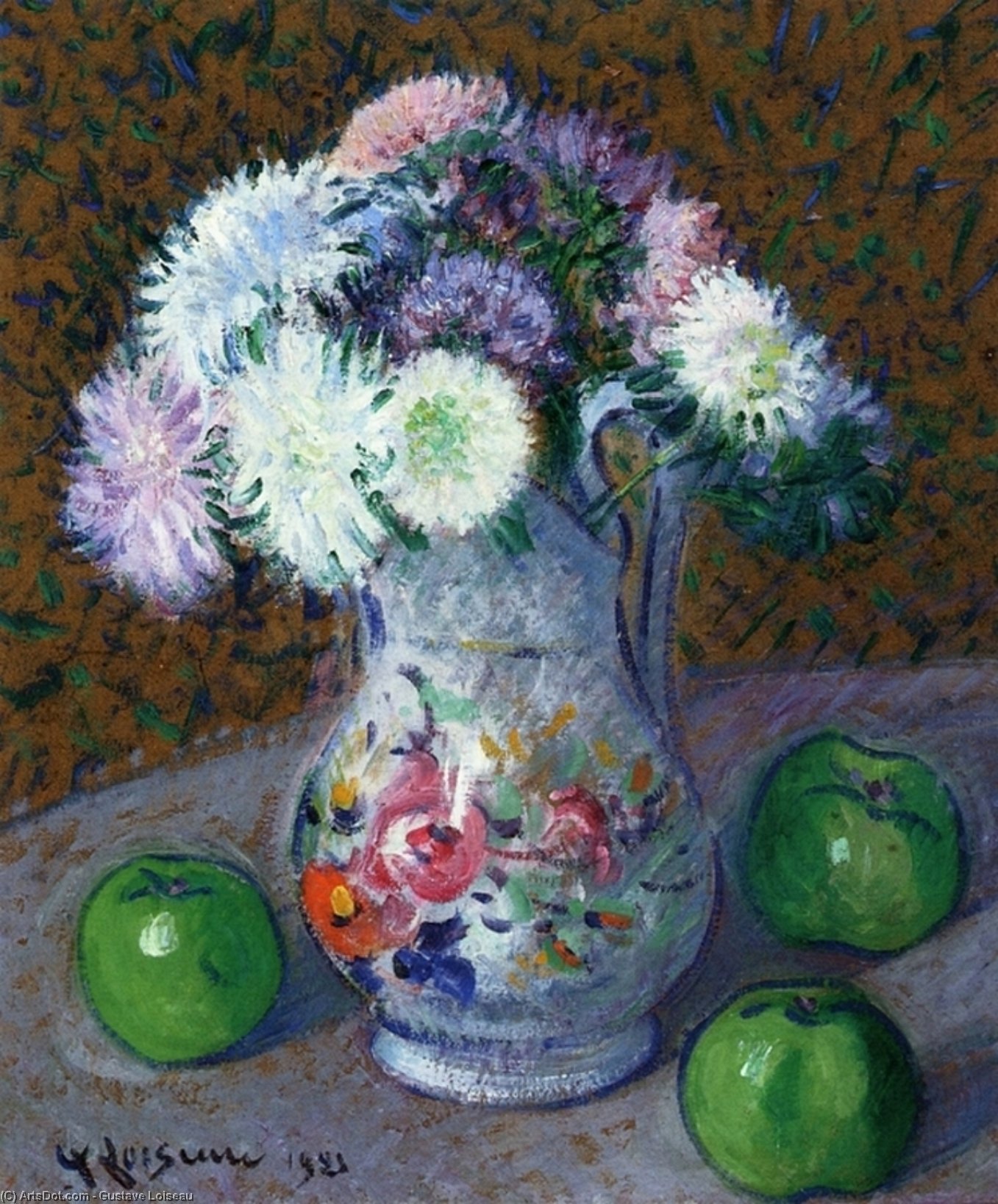 Wikioo.org - The Encyclopedia of Fine Arts - Painting, Artwork by Gustave Loiseau - Vase of Flowers