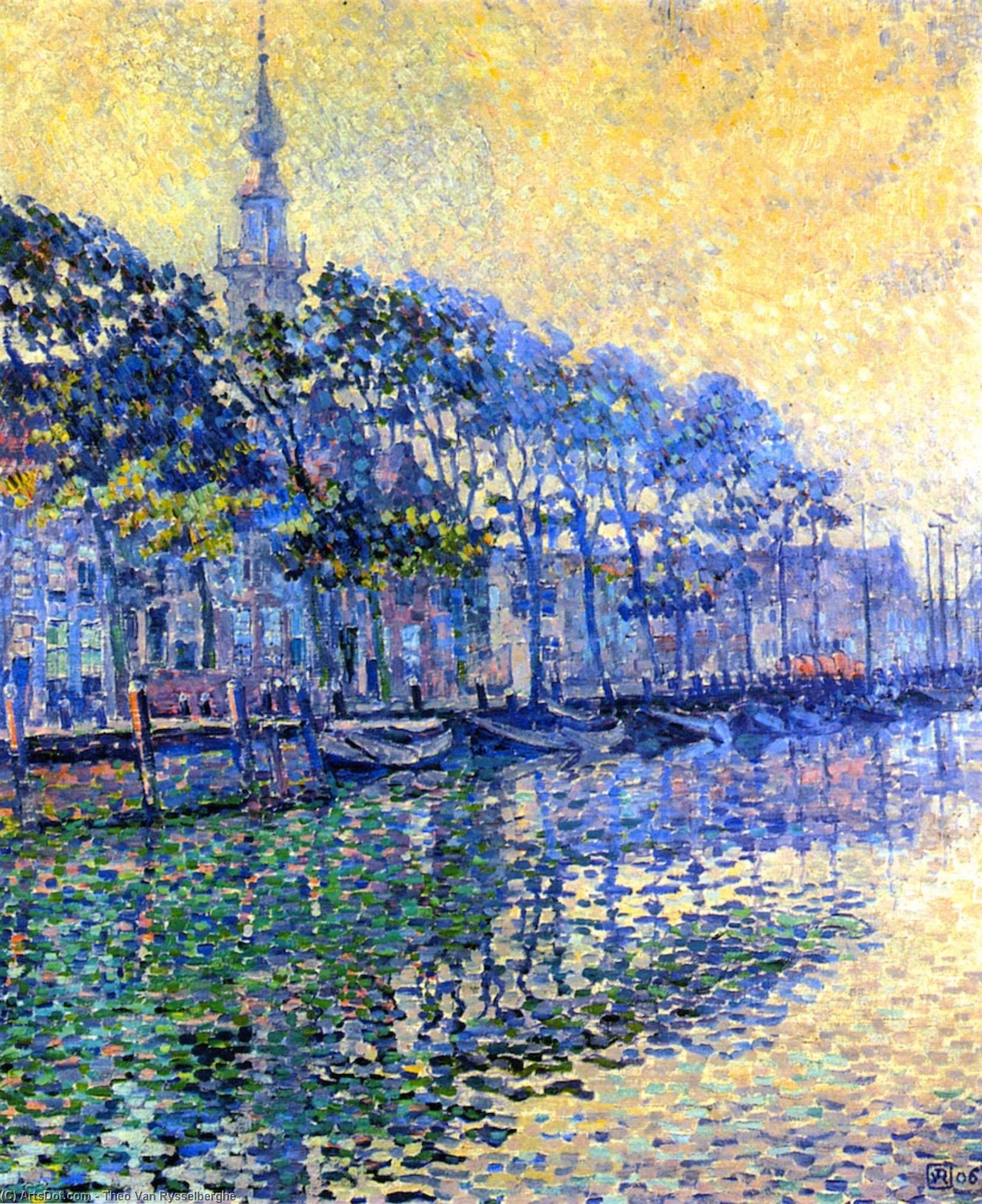 Wikioo.org - The Encyclopedia of Fine Arts - Painting, Artwork by Theo Van Rysselberghe - Veere (Holland): October Mists