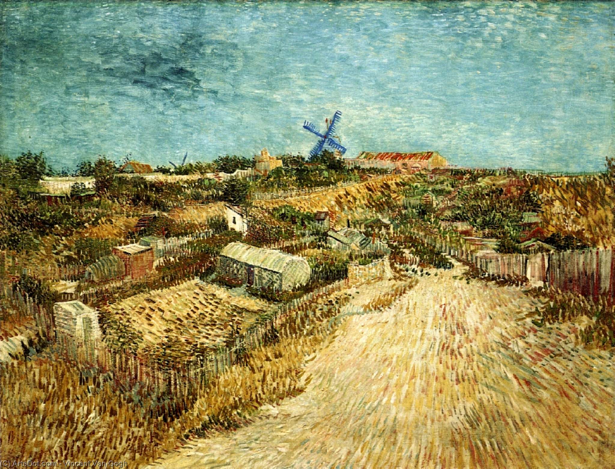 WikiOO.org – 美術百科全書 - 繪畫，作品 Vincent Van Gogh - 菜园在蒙马特