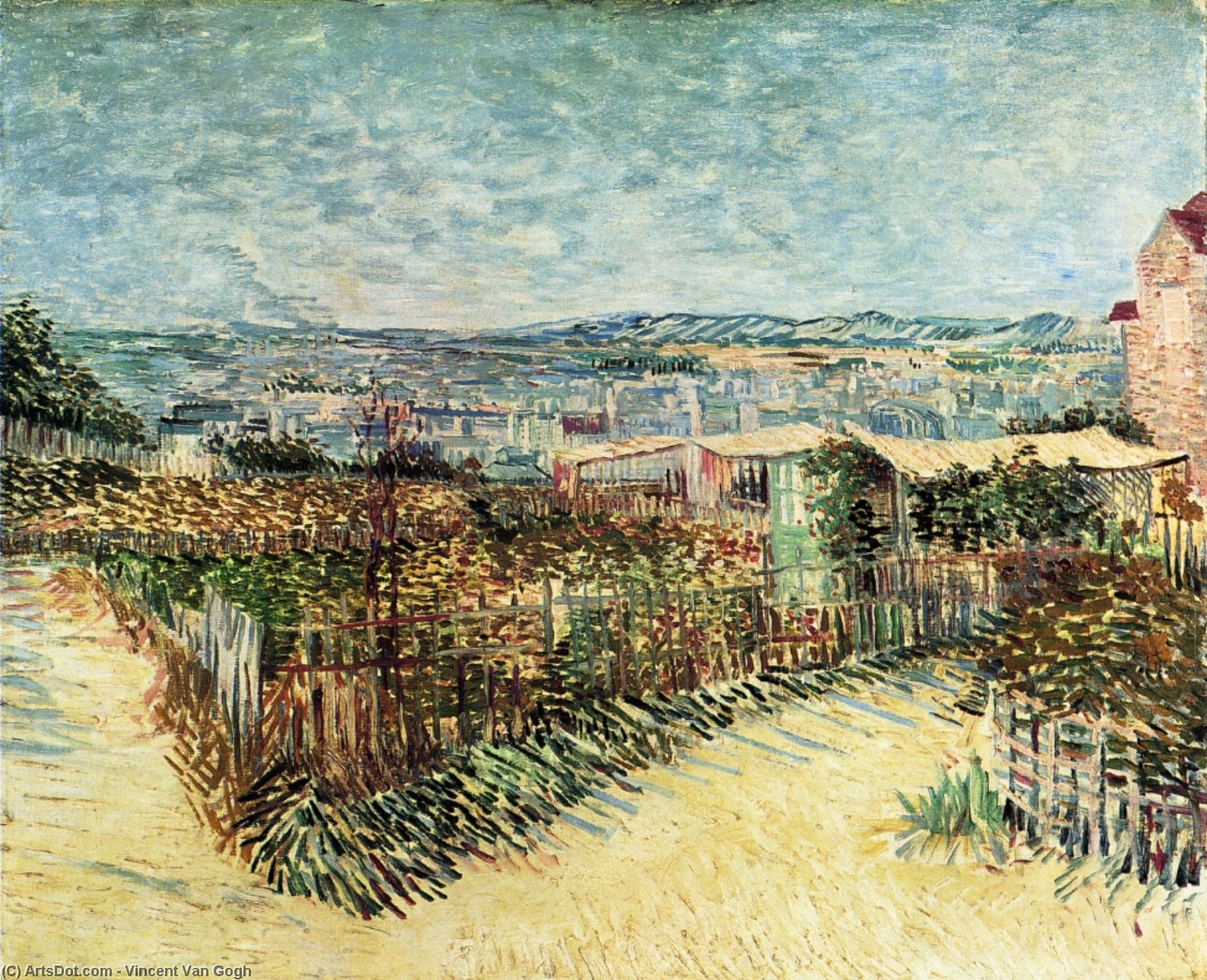 Wikioo.org - The Encyclopedia of Fine Arts - Painting, Artwork by Vincent Van Gogh - Vegetable Gardens in Montmartre