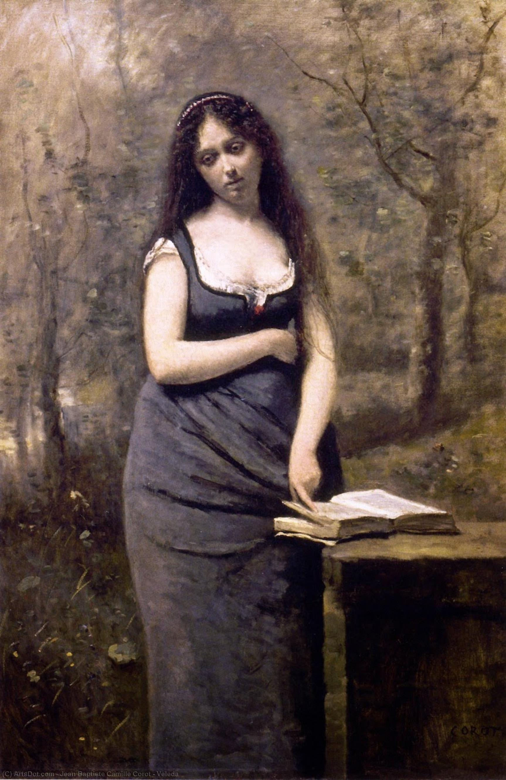 Wikioo.org - The Encyclopedia of Fine Arts - Painting, Artwork by Jean Baptiste Camille Corot - Veleda