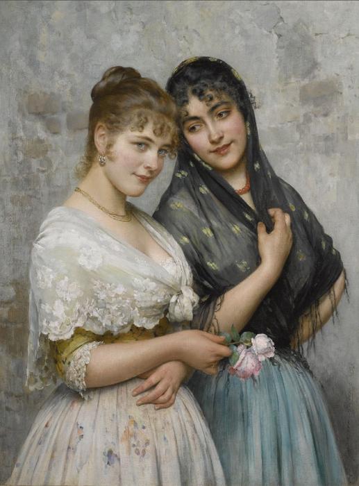 Wikioo.org – La Enciclopedia de las Bellas Artes - Pintura, Obras de arte de Eugene De Blaas - Bellezas venecianas