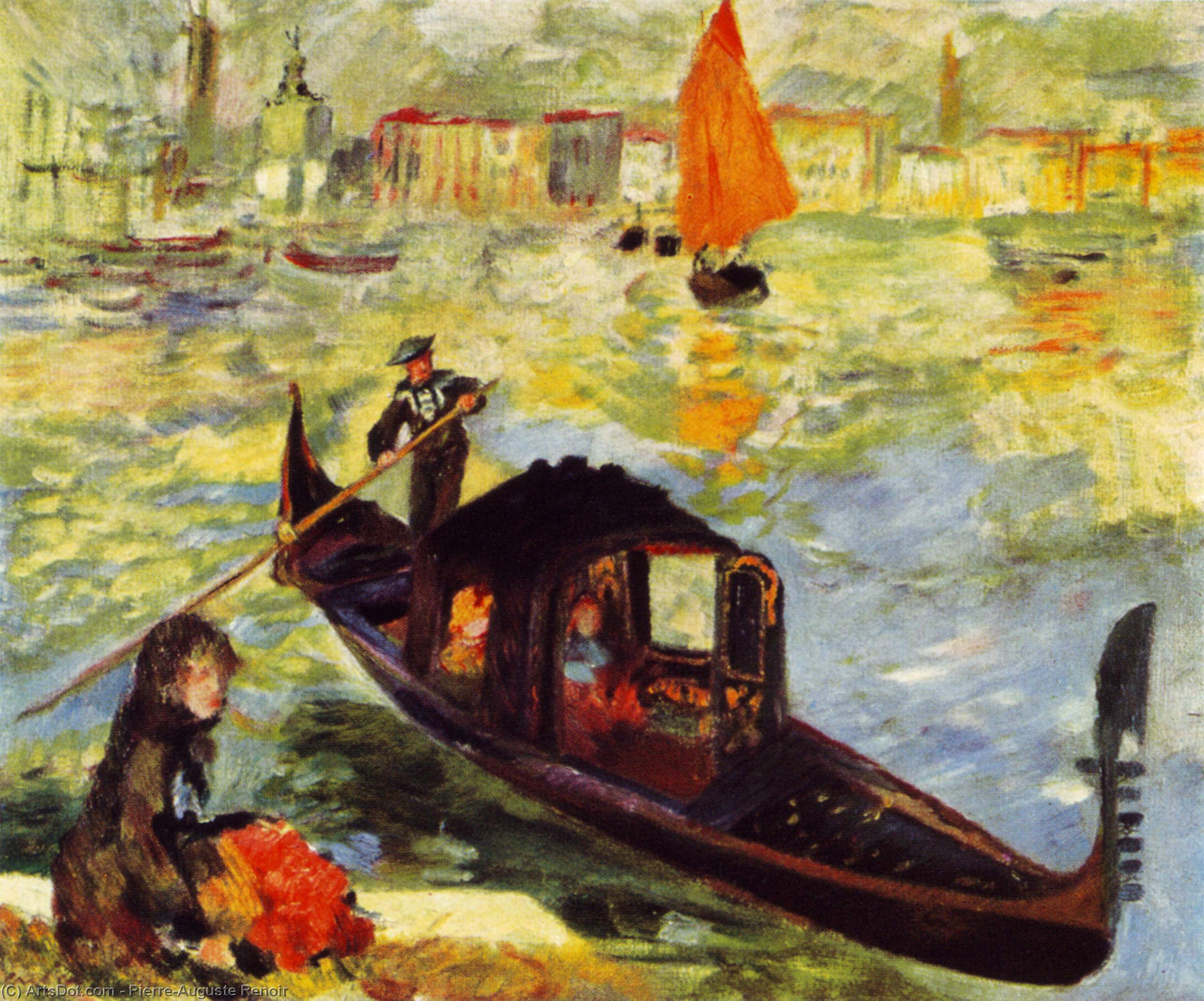 WikiOO.org - Encyclopedia of Fine Arts - Festés, Grafika Pierre-Auguste Renoir - Venetian Gondola