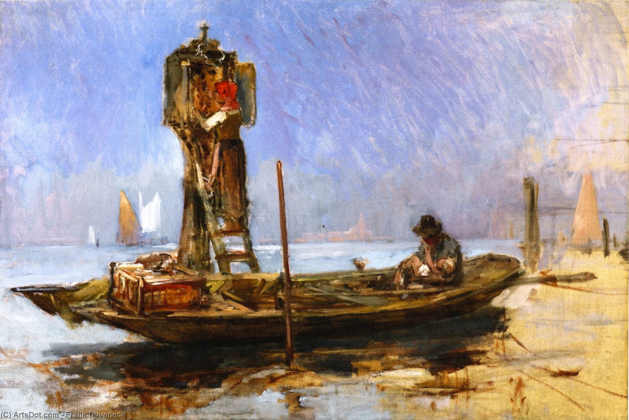 Wikioo.org - The Encyclopedia of Fine Arts - Painting, Artwork by Frank Duveneck - A Venetian Shrine