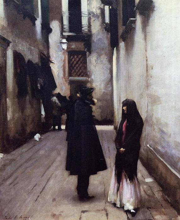 Wikioo.org - The Encyclopedia of Fine Arts - Painting, Artwork by John Singer Sargent - Venetian Street