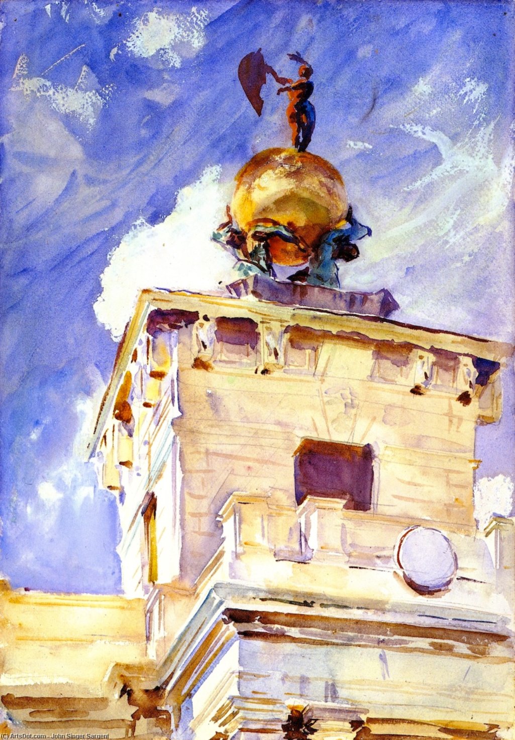 WikiOO.org - دایره المعارف هنرهای زیبا - نقاشی، آثار هنری John Singer Sargent - Venice: La Dogana