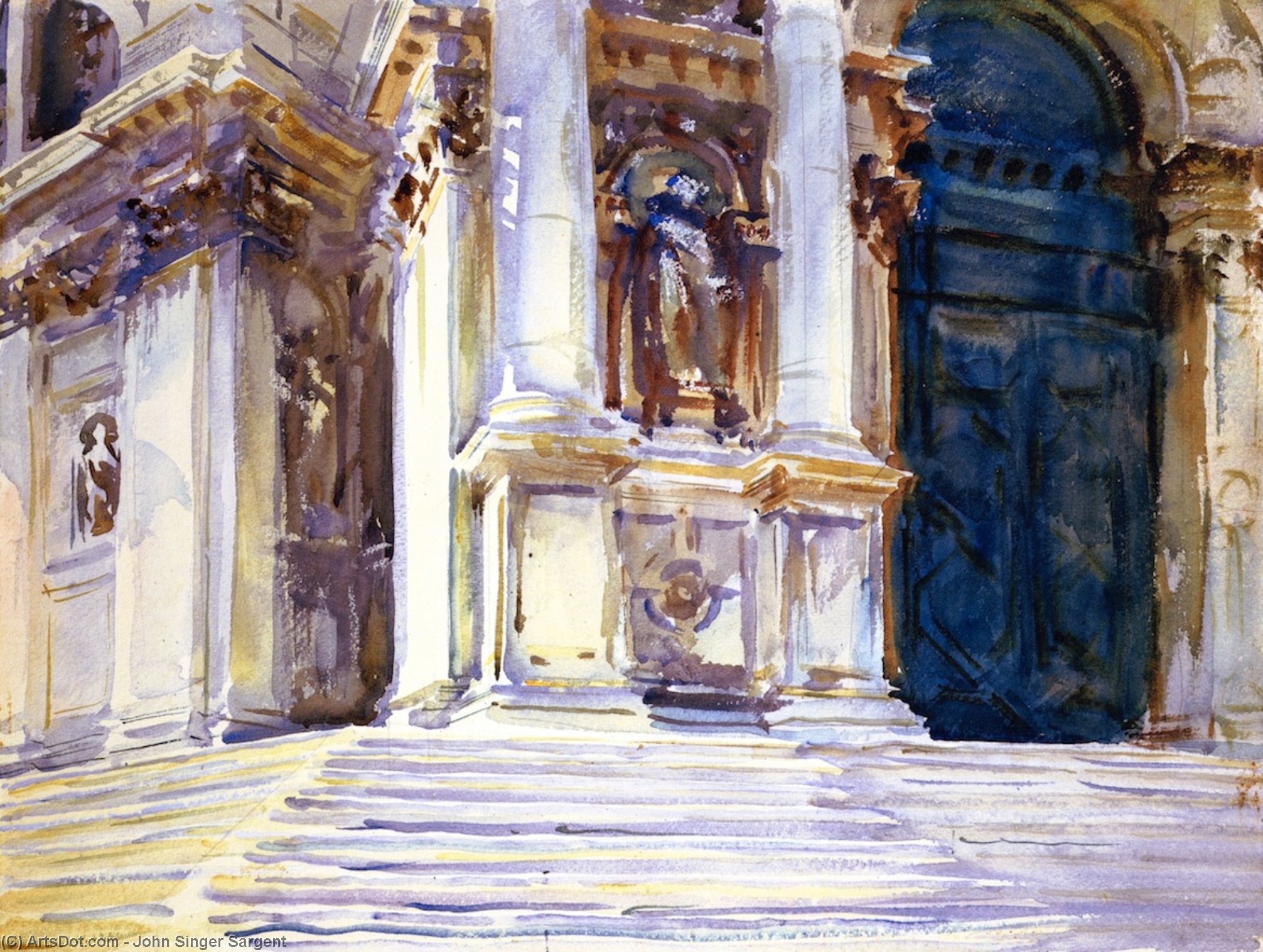 Wikioo.org - The Encyclopedia of Fine Arts - Painting, Artwork by John Singer Sargent - Venice: La Salute