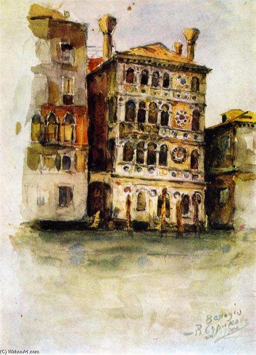 Wikoo.org - موسوعة الفنون الجميلة - اللوحة، العمل الفني Vasili Ivanovich Surikov - Venice. Palazzo on the Canale Grande