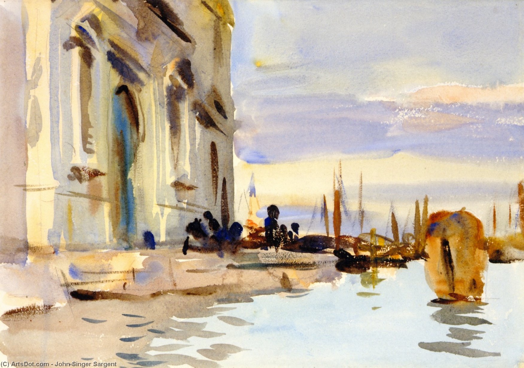 Wikioo.org – La Enciclopedia de las Bellas Artes - Pintura, Obras de arte de John Singer Sargent - Venecia , Zattere