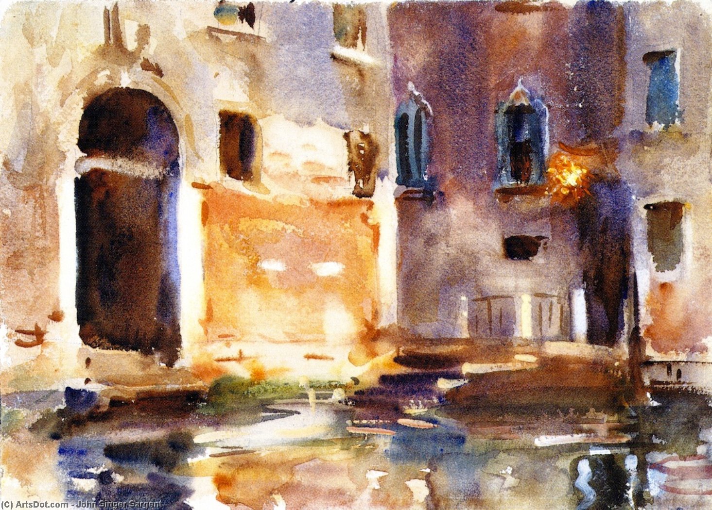 Wikioo.org - The Encyclopedia of Fine Arts - Painting, Artwork by John Singer Sargent - Venice, Zattere