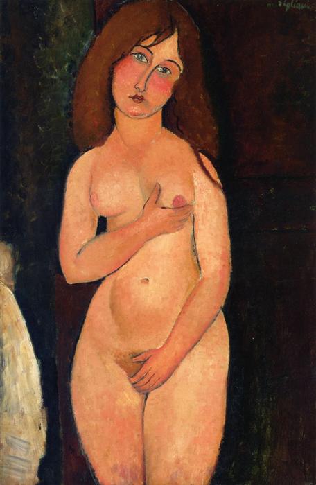 Wikioo.org – L'Encyclopédie des Beaux Arts - Peinture, Oeuvre de Amedeo Modigliani - Vénus aussi  connue  que  debout  Nu