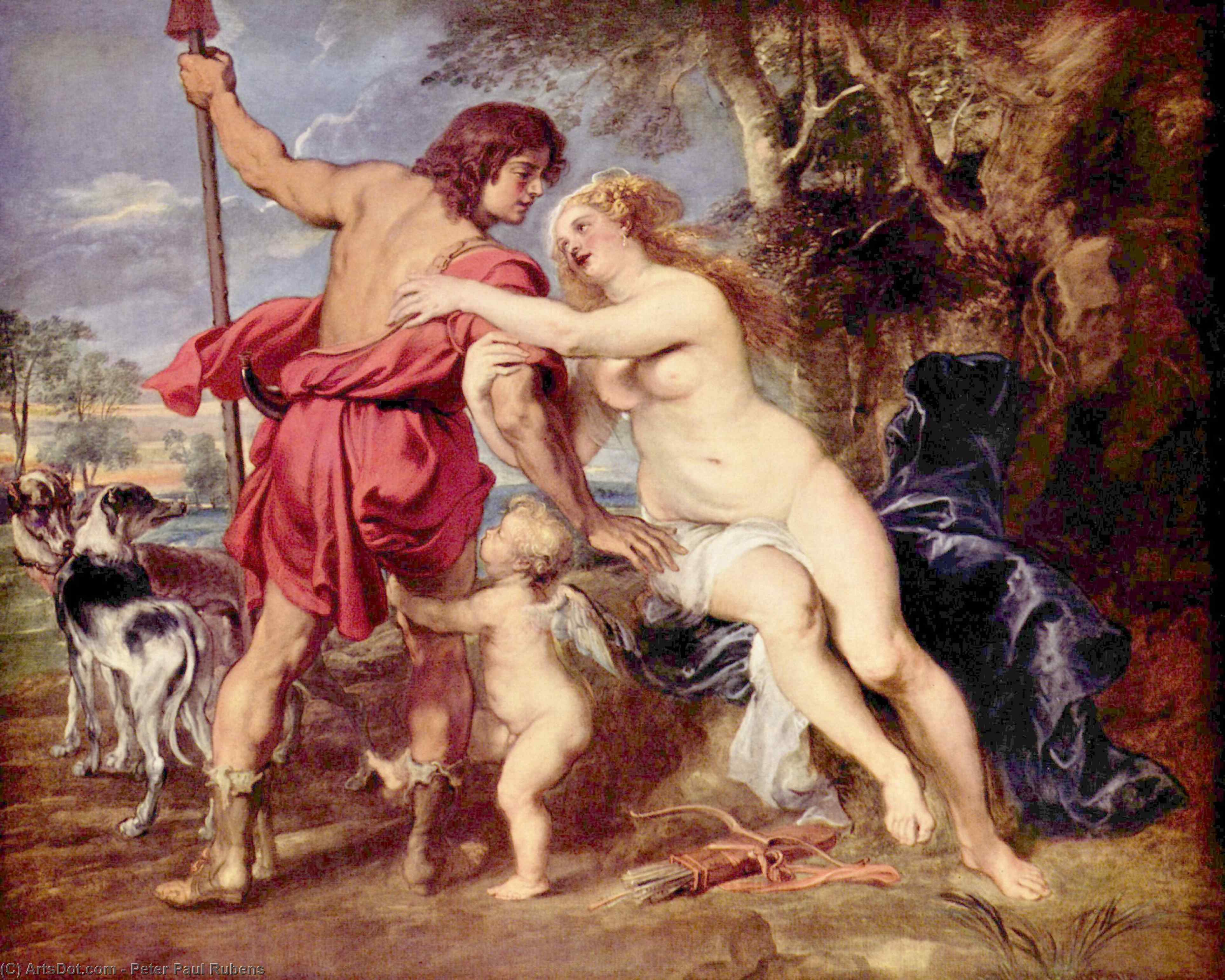 Wikioo.org - The Encyclopedia of Fine Arts - Painting, Artwork by Peter Paul Rubens - Venus and Adonis