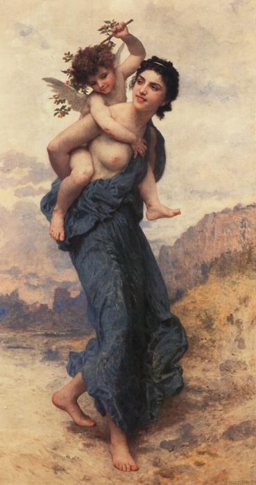 Wikioo.org - The Encyclopedia of Fine Arts - Painting, Artwork by William Adolphe Bouguereau - Venus and Cupid
