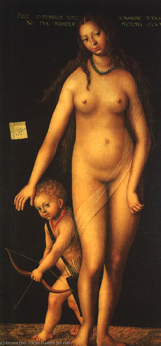 Wikioo.org – L'Encyclopédie des Beaux Arts - Peinture, Oeuvre de Lucas Cranach The Elder - vénus et cupidon