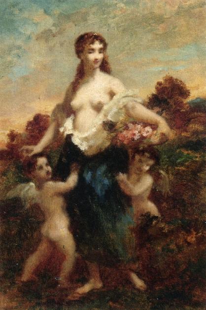 WikiOO.org - Encyclopedia of Fine Arts - Maleri, Artwork Narcisse Virgilio Diaz De La Pena - Venus and Cupids