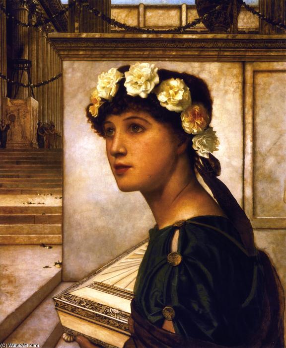 Wikioo.org - The Encyclopedia of Fine Arts - Painting, Artwork by John Atkinson Grimshaw - A Vestal