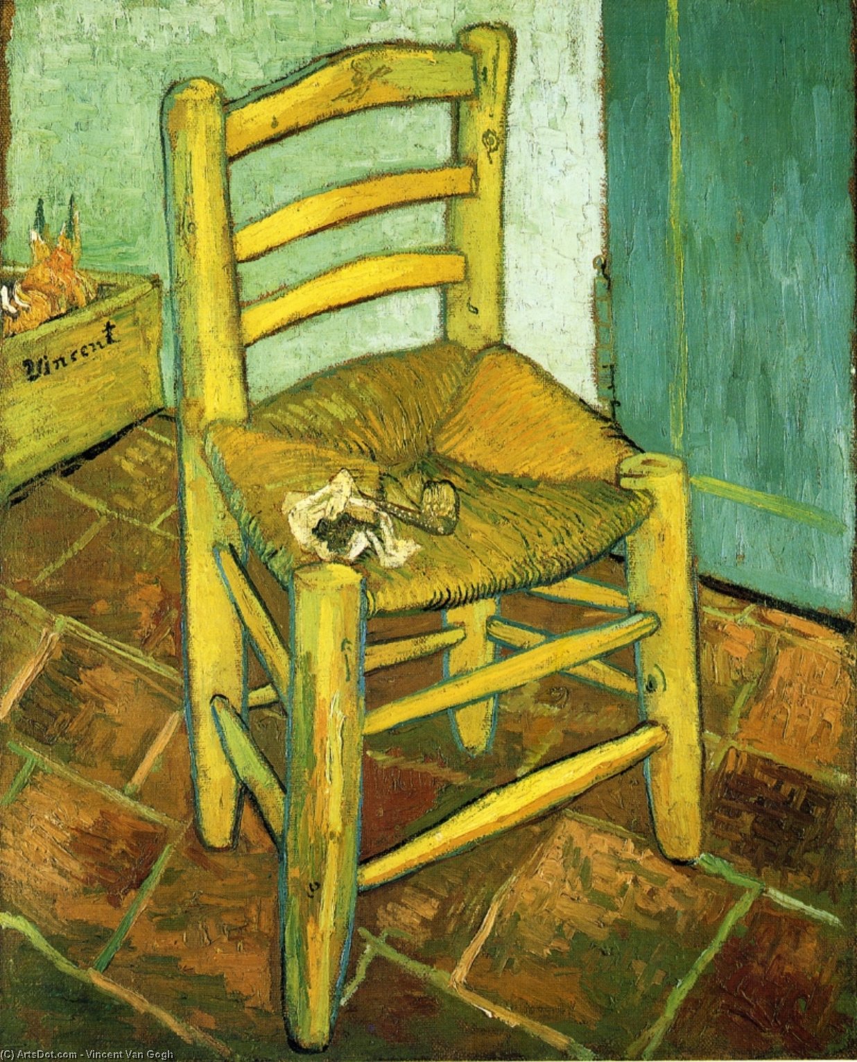 WikiOO.org – 美術百科全書 - 繪畫，作品 Vincent Van Gogh - 货车 Gogh's 椅子