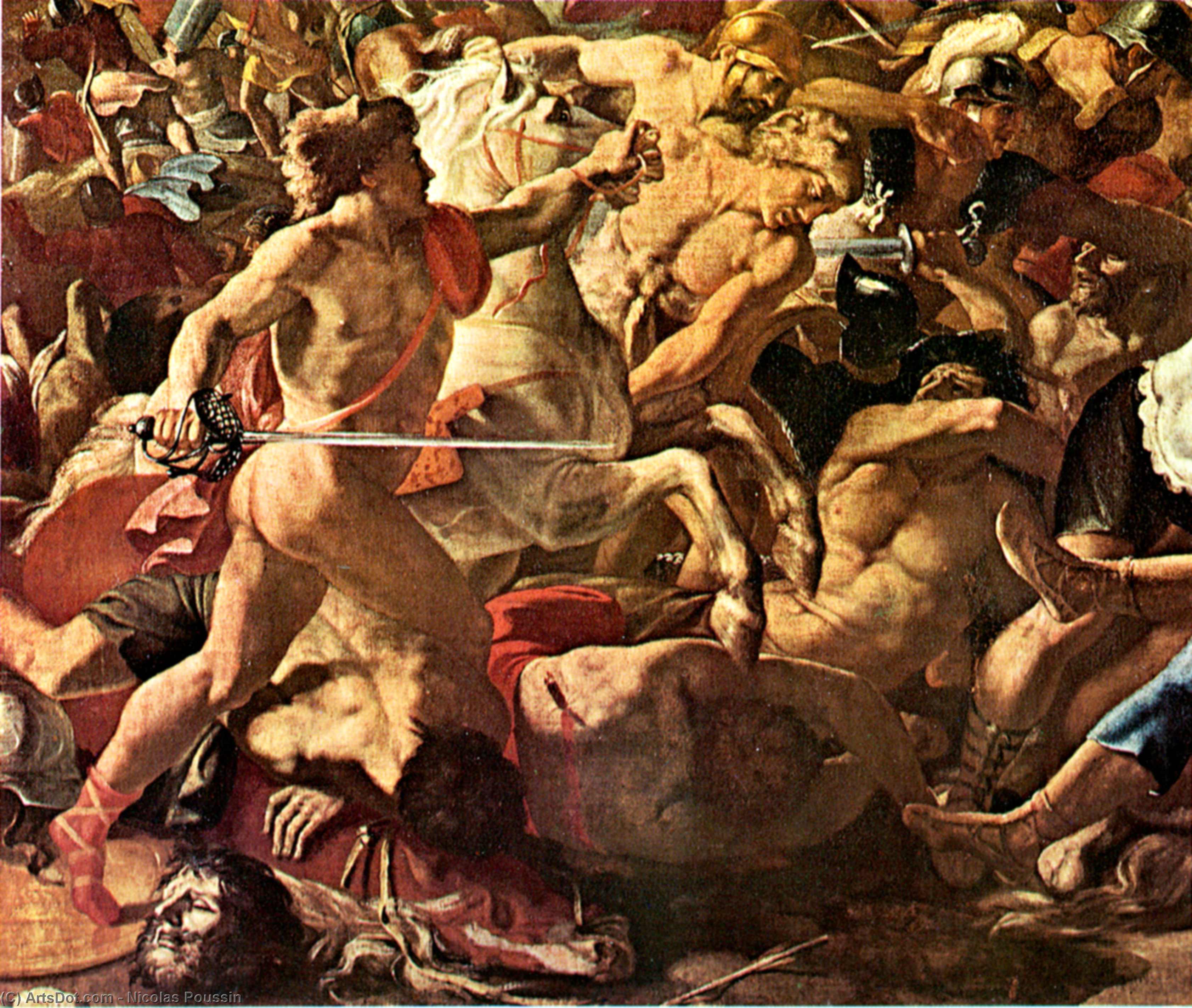 Wikioo.org - The Encyclopedia of Fine Arts - Painting, Artwork by Nicolas Poussin - Victory of Joshua over the Amorites