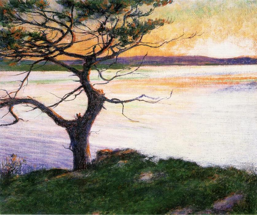 Wikioo.org - The Encyclopedia of Fine Arts - Painting, Artwork by John Leslie Breck - View Across Ipswich Bay, Near Cambridge Beach