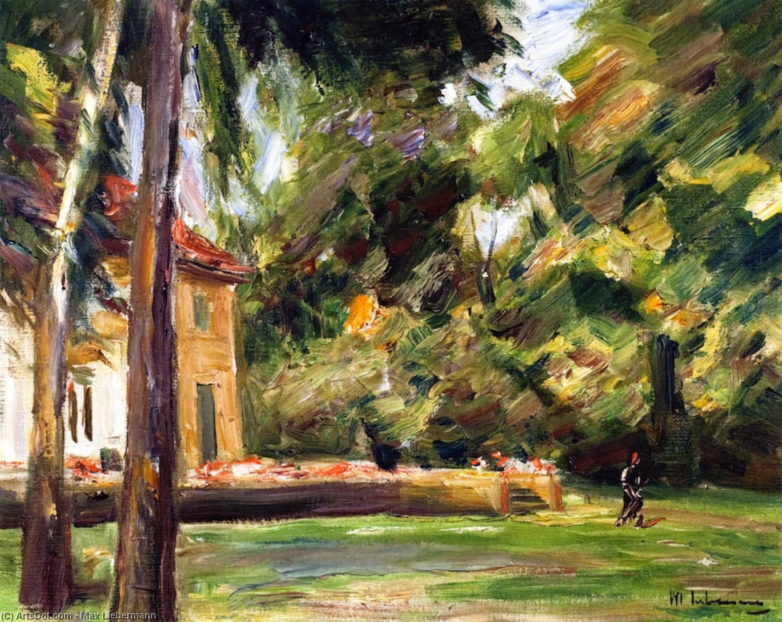 Wikioo.org - The Encyclopedia of Fine Arts - Painting, Artwork by Max Liebermann - View from the Birch Avenue toward the Northwest
