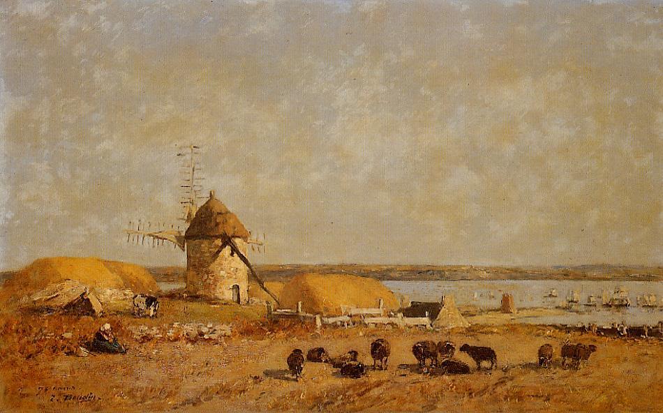 WikiOO.org - 백과 사전 - 회화, 삽화 Eugène Louis Boudin - View from the Camaret Heights