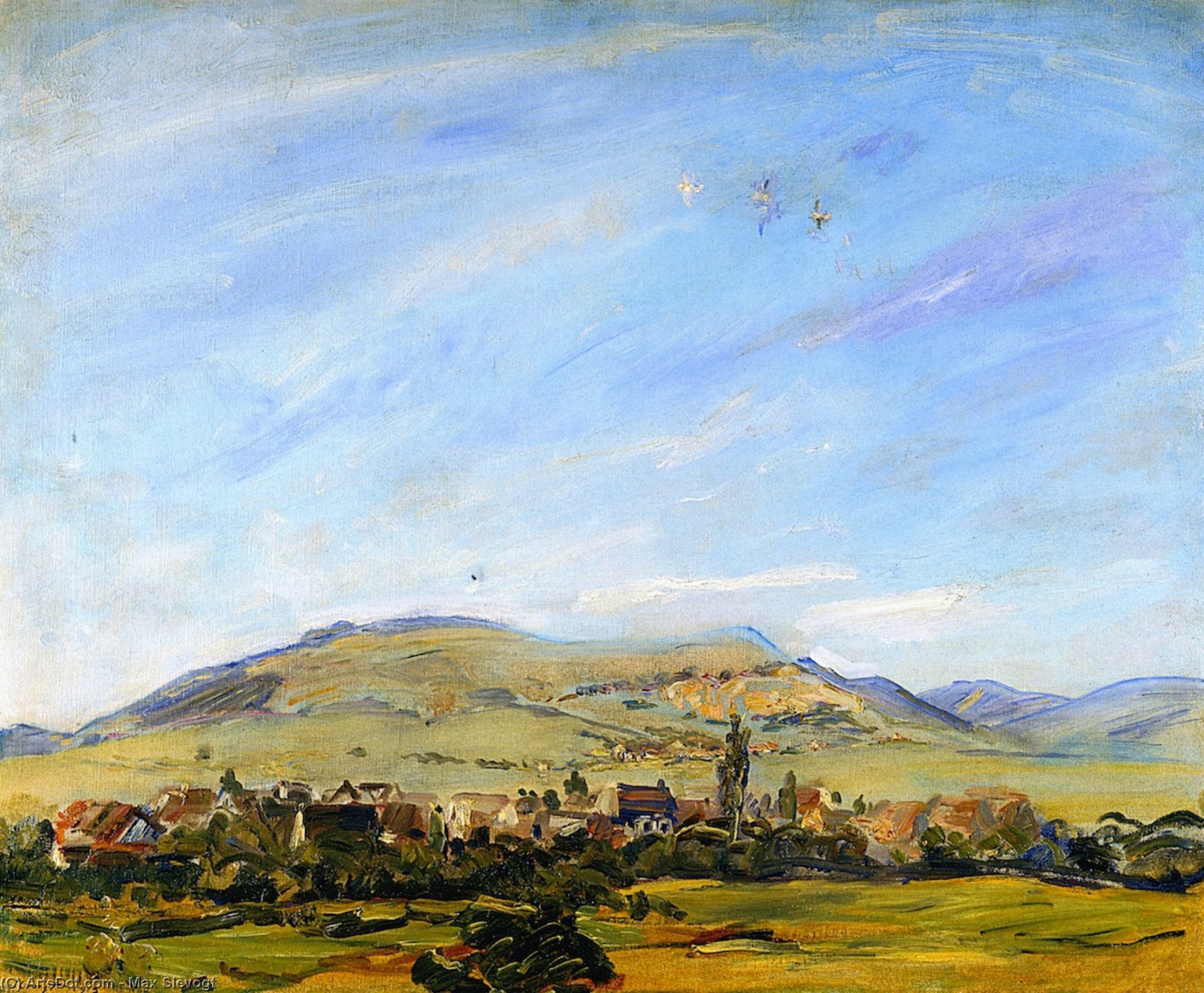 Wikioo.org - The Encyclopedia of Fine Arts - Painting, Artwork by Max Slevogt - View from Godramstein toward Frankweiler