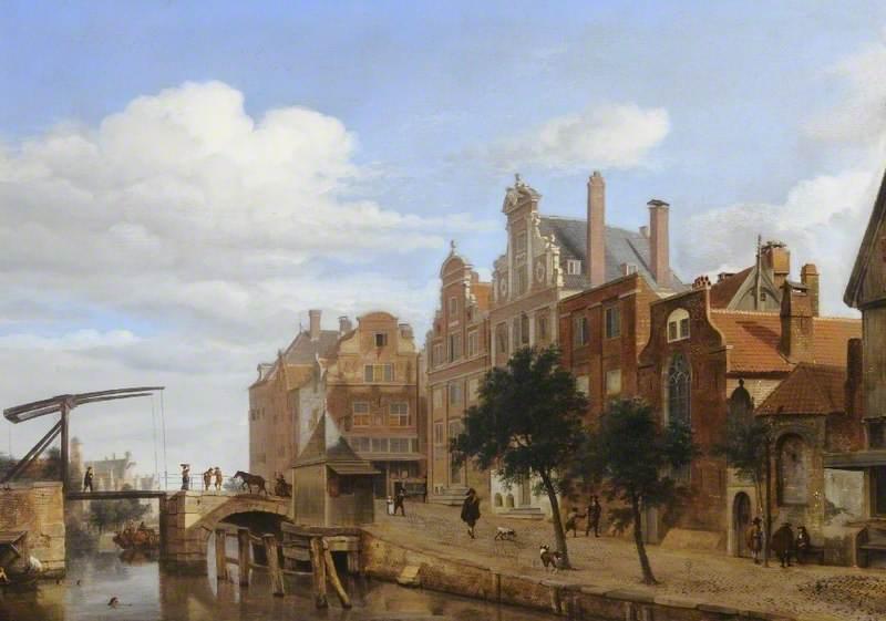 WikiOO.org - Encyclopedia of Fine Arts - Maalaus, taideteos Jan Van Der Heyden - View in Amsterdam, The Netherlands
