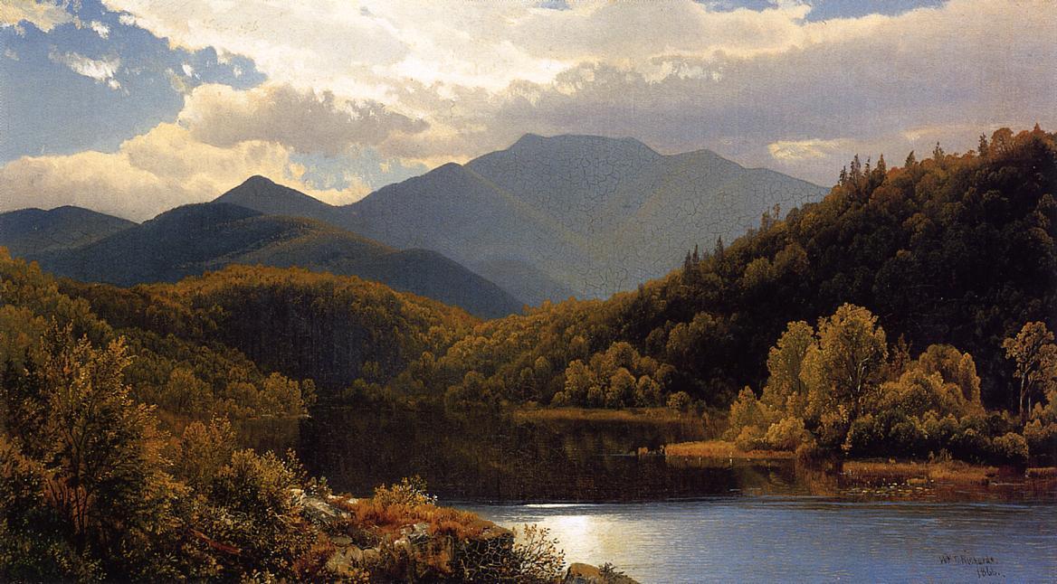 Wikioo.org - The Encyclopedia of Fine Arts - Painting, Artwork by William Trost Richards - View in the White Mountains (also known as The High Peaks,'' Adirondacks)''