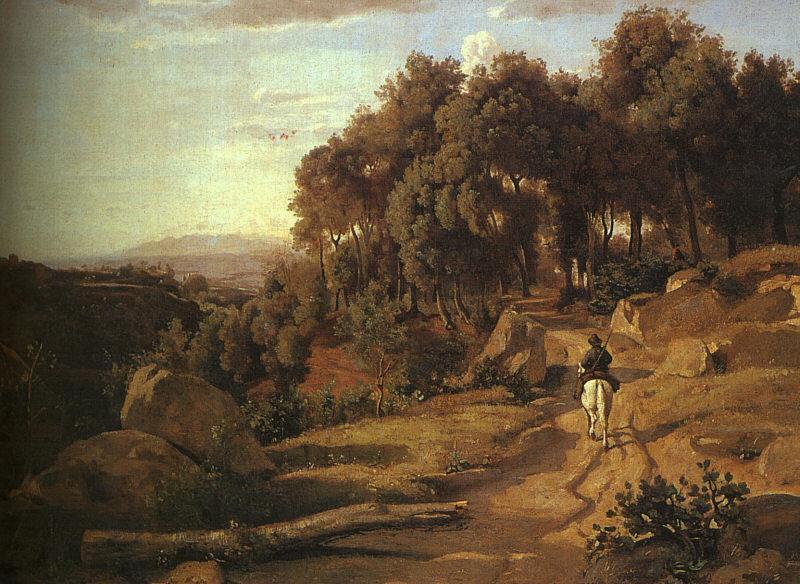 Wikioo.org - The Encyclopedia of Fine Arts - Painting, Artwork by Jean Baptiste Camille Corot - A View near Colterra