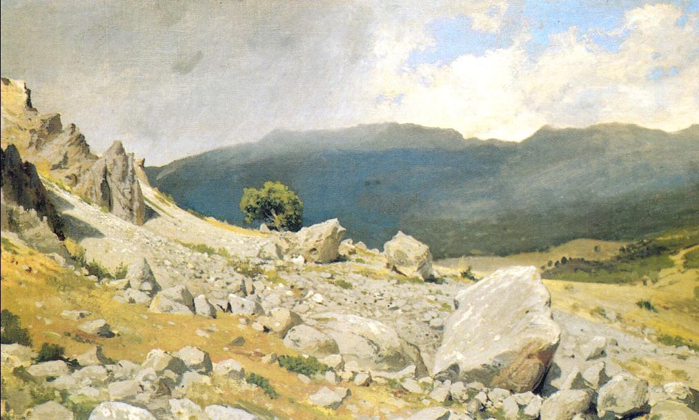 Wikioo.org - สารานุกรมวิจิตรศิลป์ - จิตรกรรม Ivan Ivanovich Shishkin - View near Gurzuf (etude)