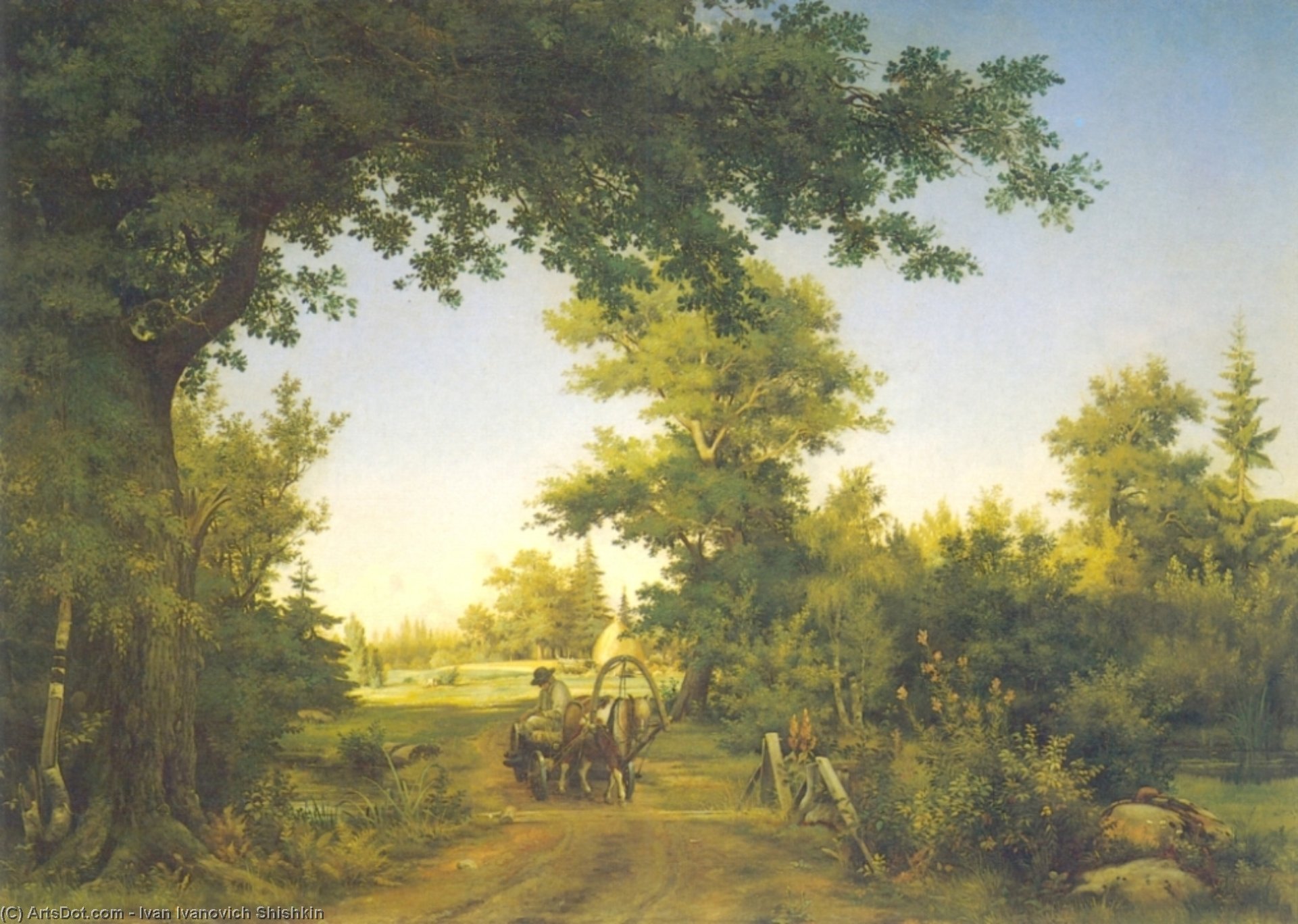 WikiOO.org - Encyclopedia of Fine Arts - Maľba, Artwork Ivan Ivanovich Shishkin - View near Petersburg