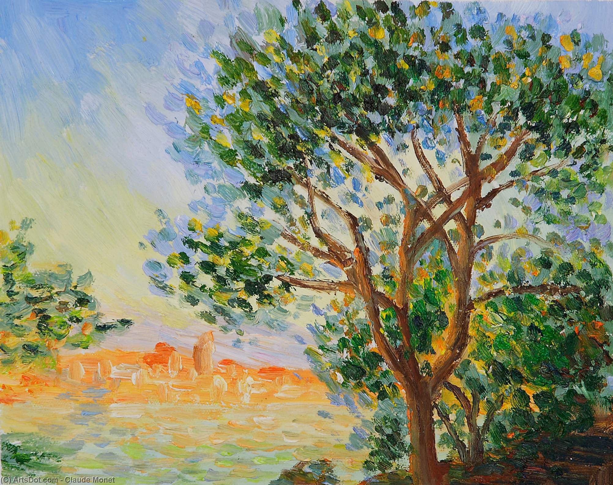 Wikioo.org – L'Encyclopédie des Beaux Arts - Peinture, Oeuvre de Claude Monet - Vue d Antibes