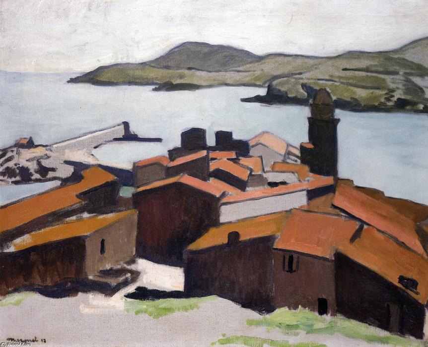 Wikoo.org - موسوعة الفنون الجميلة - اللوحة، العمل الفني Albert Marquet - View of Collioure