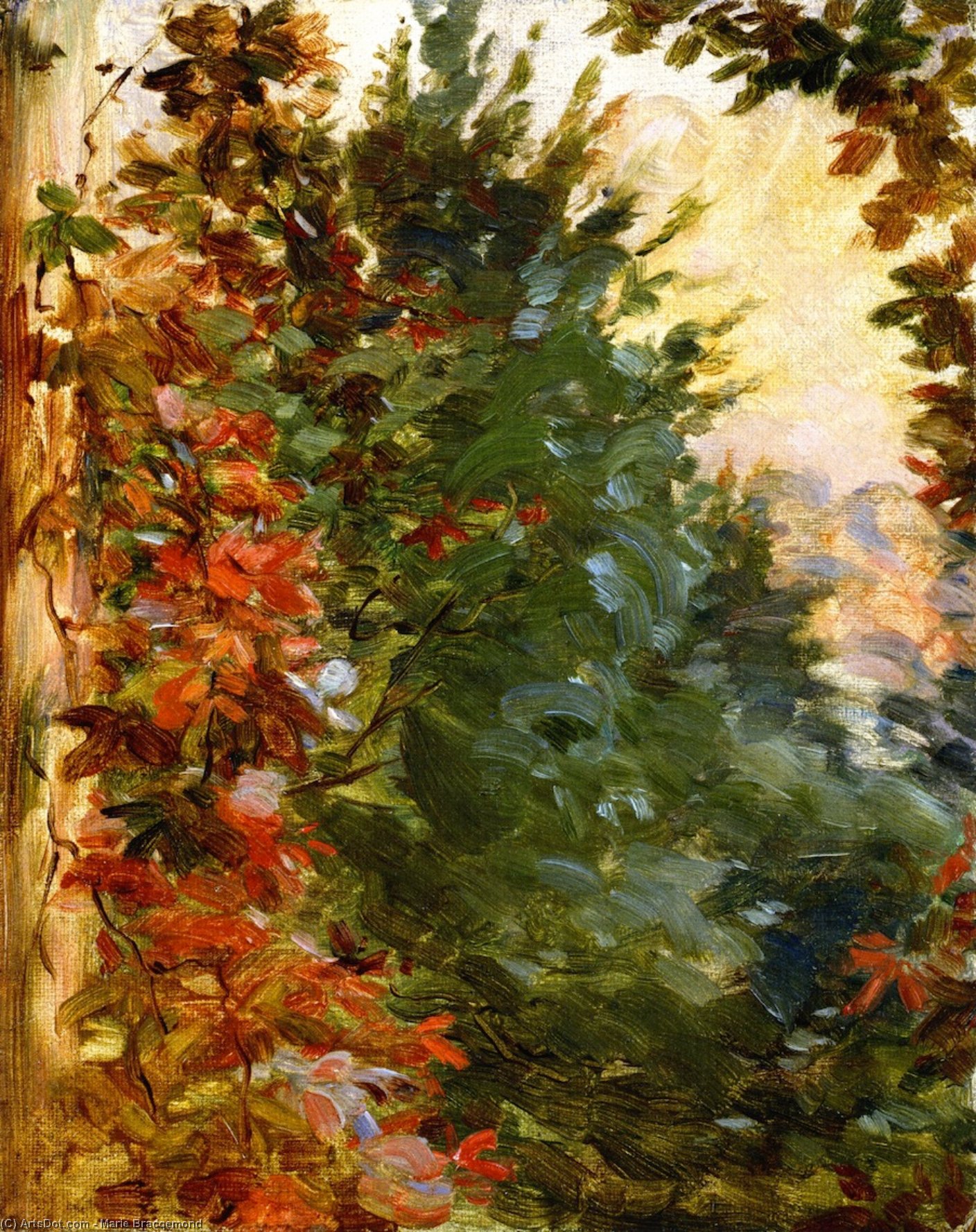 Wikioo.org - The Encyclopedia of Fine Arts - Painting, Artwork by Marie Bracqemond - View of the Garden