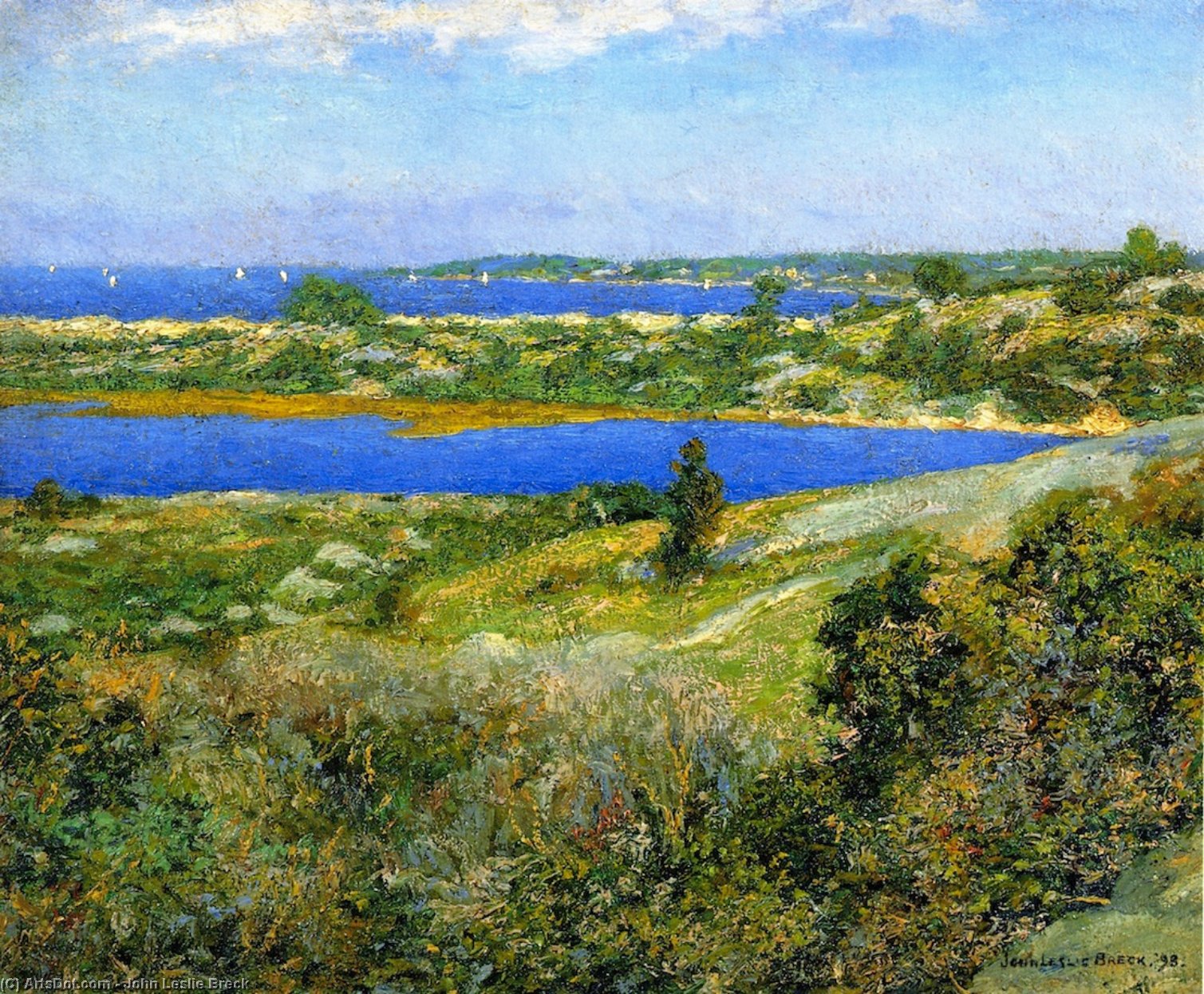 Wikioo.org - The Encyclopedia of Fine Arts - Painting, Artwork by John Leslie Breck - View of Ipswich Bay