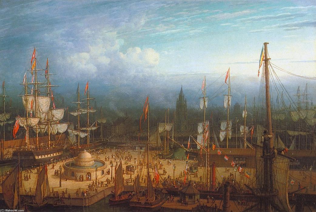 Wikioo.org - The Encyclopedia of Fine Arts - Painting, Artwork by Robert Salmon - View of Liverpool Harbour