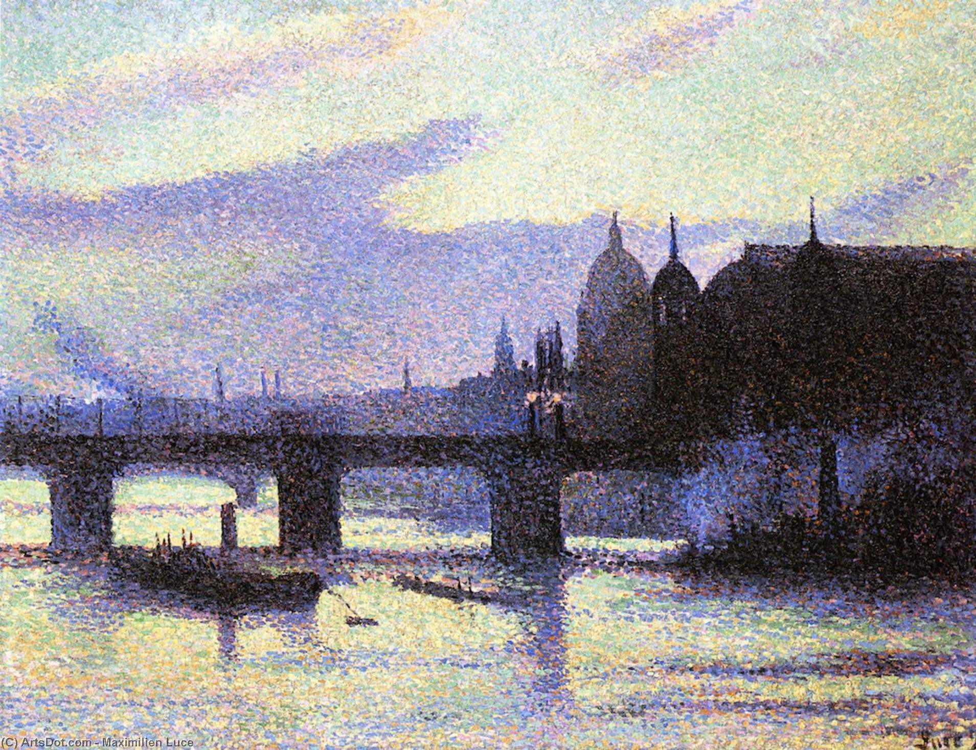 Wikioo.org - The Encyclopedia of Fine Arts - Painting, Artwork by Maximilien Luce - View of London (Cannon Street)