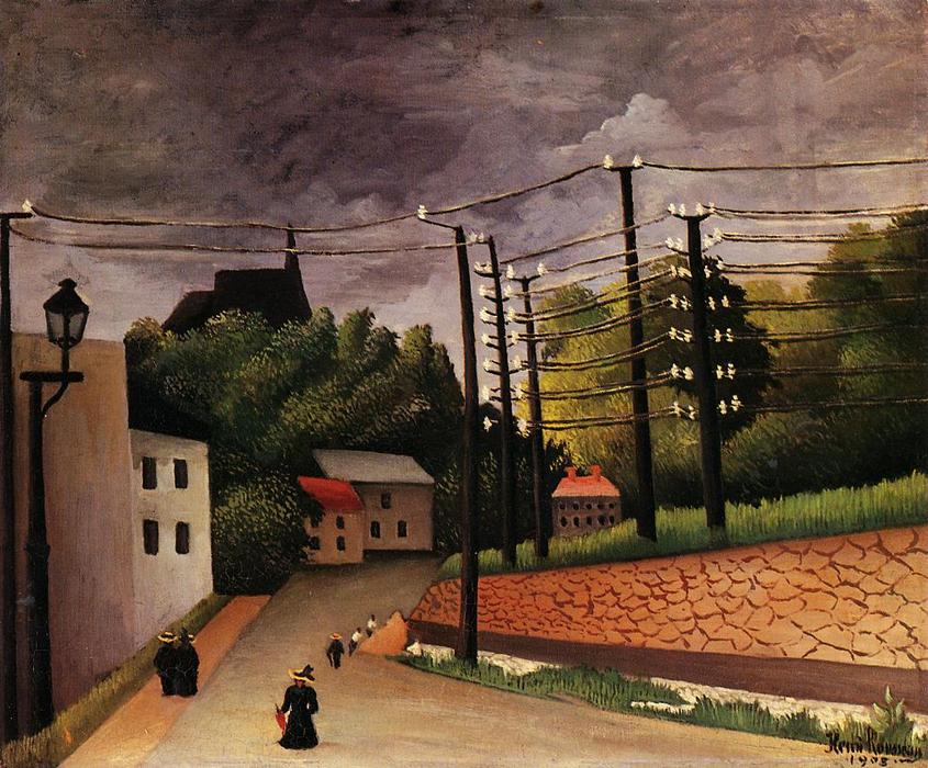 Wikioo.org - The Encyclopedia of Fine Arts - Painting, Artwork by Henri Julien Félix Rousseau (Le Douanier) - View of Malakoff