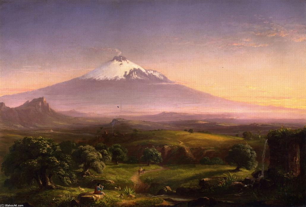 WikiOO.org - 백과 사전 - 회화, 삽화 Thomas Cole - View of Mt. Etna