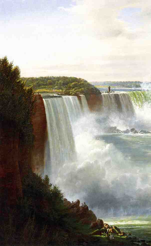 Wikoo.org - موسوعة الفنون الجميلة - اللوحة، العمل الفني Joachim Ferdinand Richardt - View of Niagara Falls