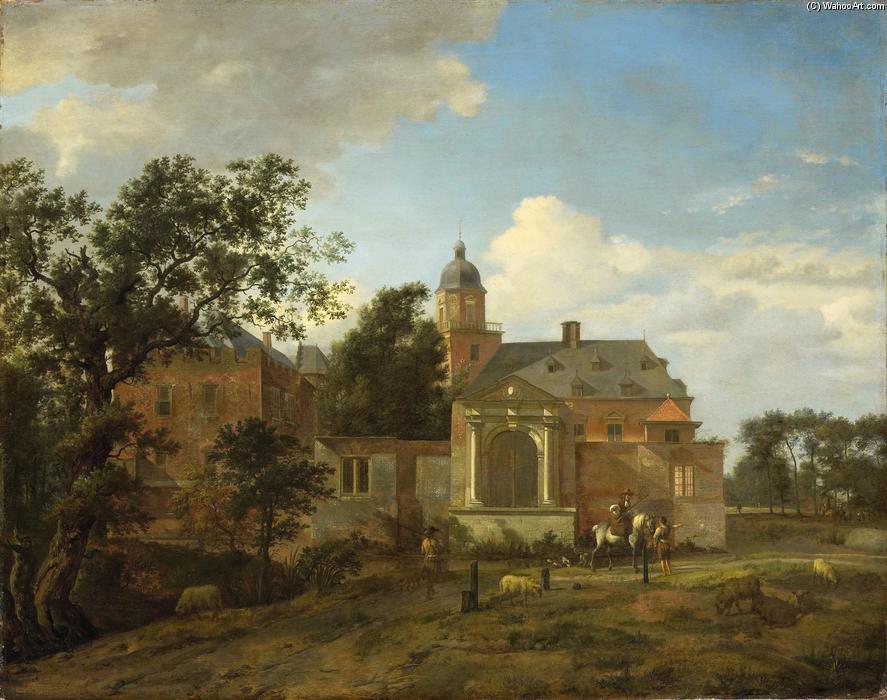 Wikioo.org - The Encyclopedia of Fine Arts - Painting, Artwork by Jan Van Der Heyden - View of Nyenrode Castle on the Vecht