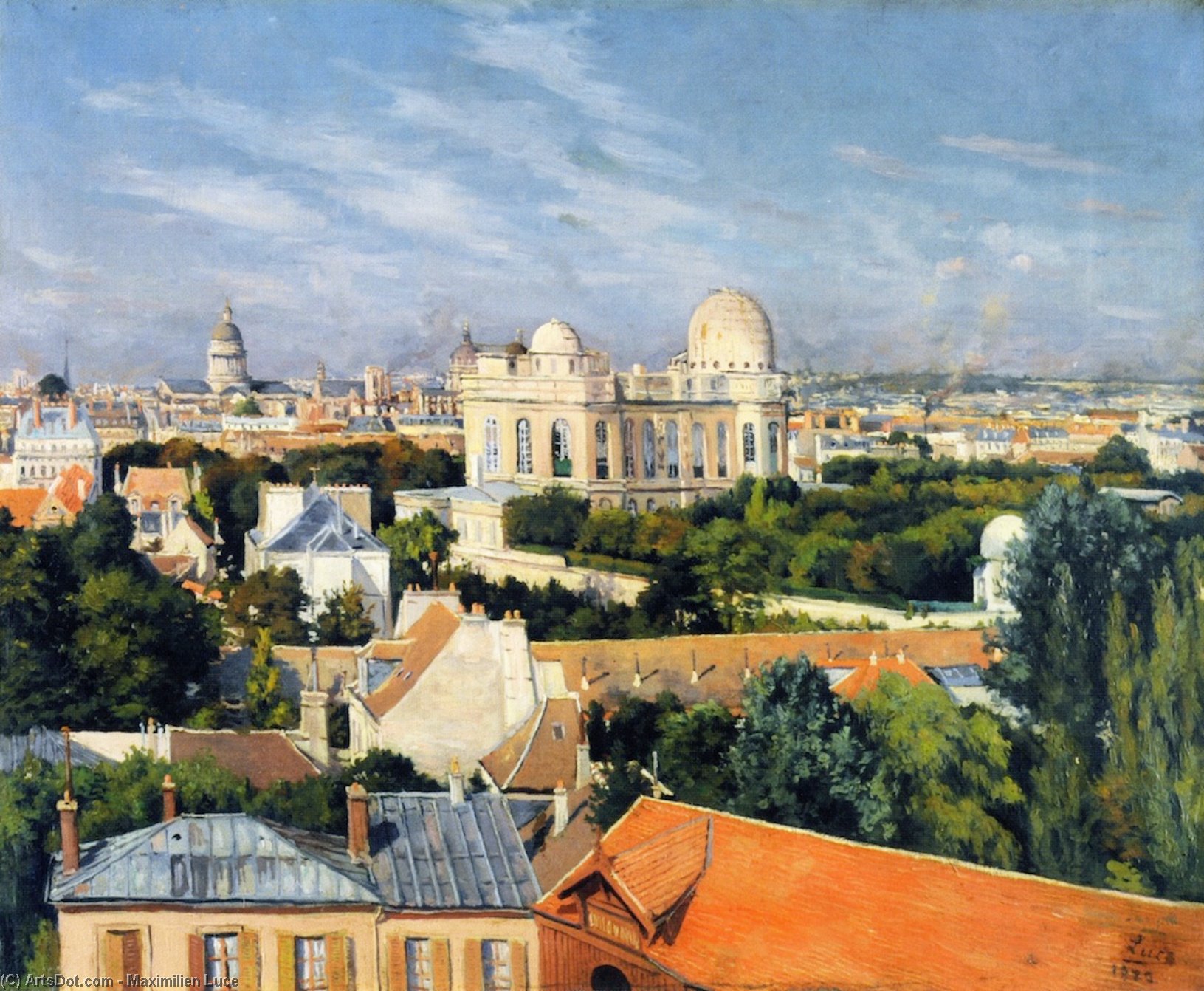 Wikioo.org - The Encyclopedia of Fine Arts - Painting, Artwork by Maximilien Luce - View of the Observatory Quarter (also known as View of the Observatory)