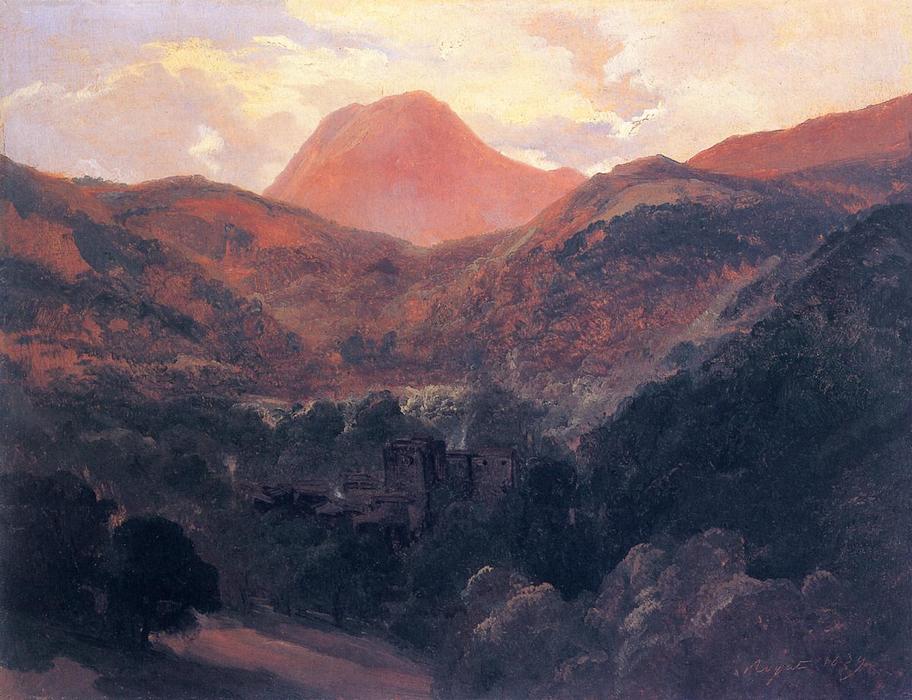 WikiOO.org – 美術百科全書 - 繪畫，作品 Théodore Rousseau (Pierre Etienne Théodore Rousseau) - 查看多姆山和鲁瓦亚的