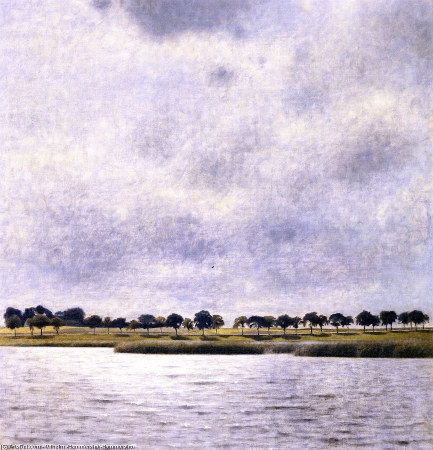 Wikioo.org - The Encyclopedia of Fine Arts - Painting, Artwork by Vilhelm (Hammershøi)Hammershoi - View of Refsnæs
