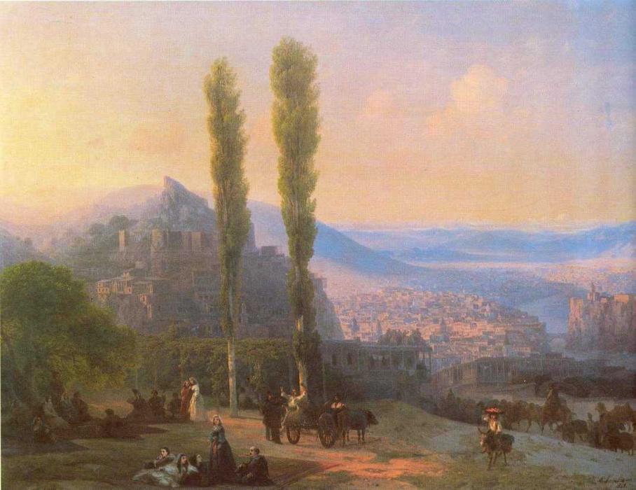 WikiOO.org - Encyclopedia of Fine Arts - Maleri, Artwork Ivan Aivazovsky - View of Tiflis